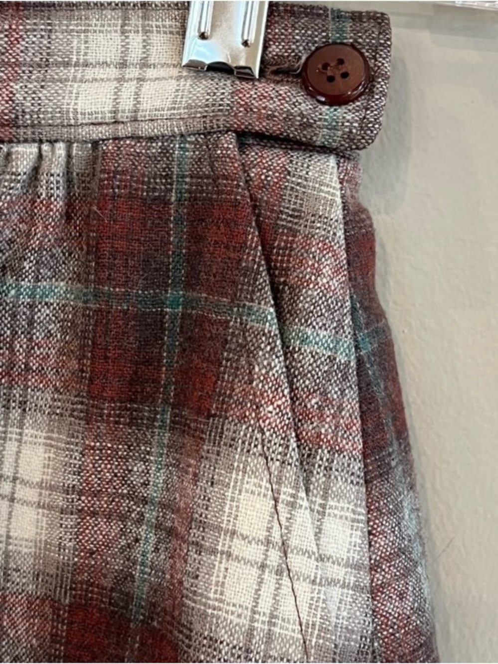 VINTAGE Pendleton 100% Virgin Wool Plaid A Line Skirt Lined Women’s Size S - Picture 5 of 10